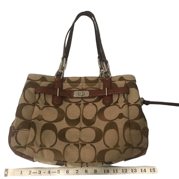 Coach Shoulder Satchel Bag Brown Tan No. D1273-17806M - Picture 11 of 11